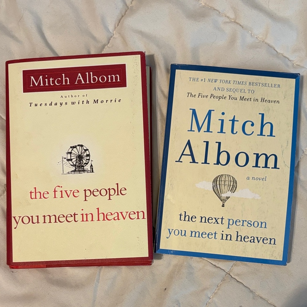 Mitch Albom Book Set - Red and Blue Covers